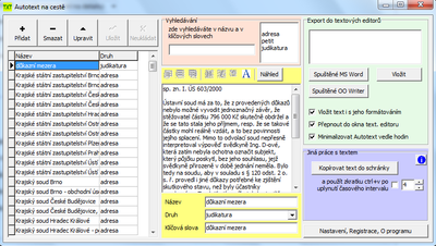 Obrzek Autotext na cest, automatick text.